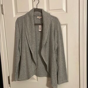 NWT Loft Gray Open Front Cardigan/ sweater blazer